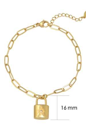 Bracelet Little Lock Gold Color Stainless Steel h5 Picture2